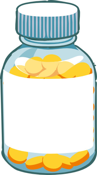 Blank Pill Bottle Clip Art At Clker Com Vector Clip - Medicine Bottle Clipart Png (330x597)