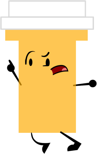 Pill Bottle - Bfdi Fan Fiction 508 Color (317x508)