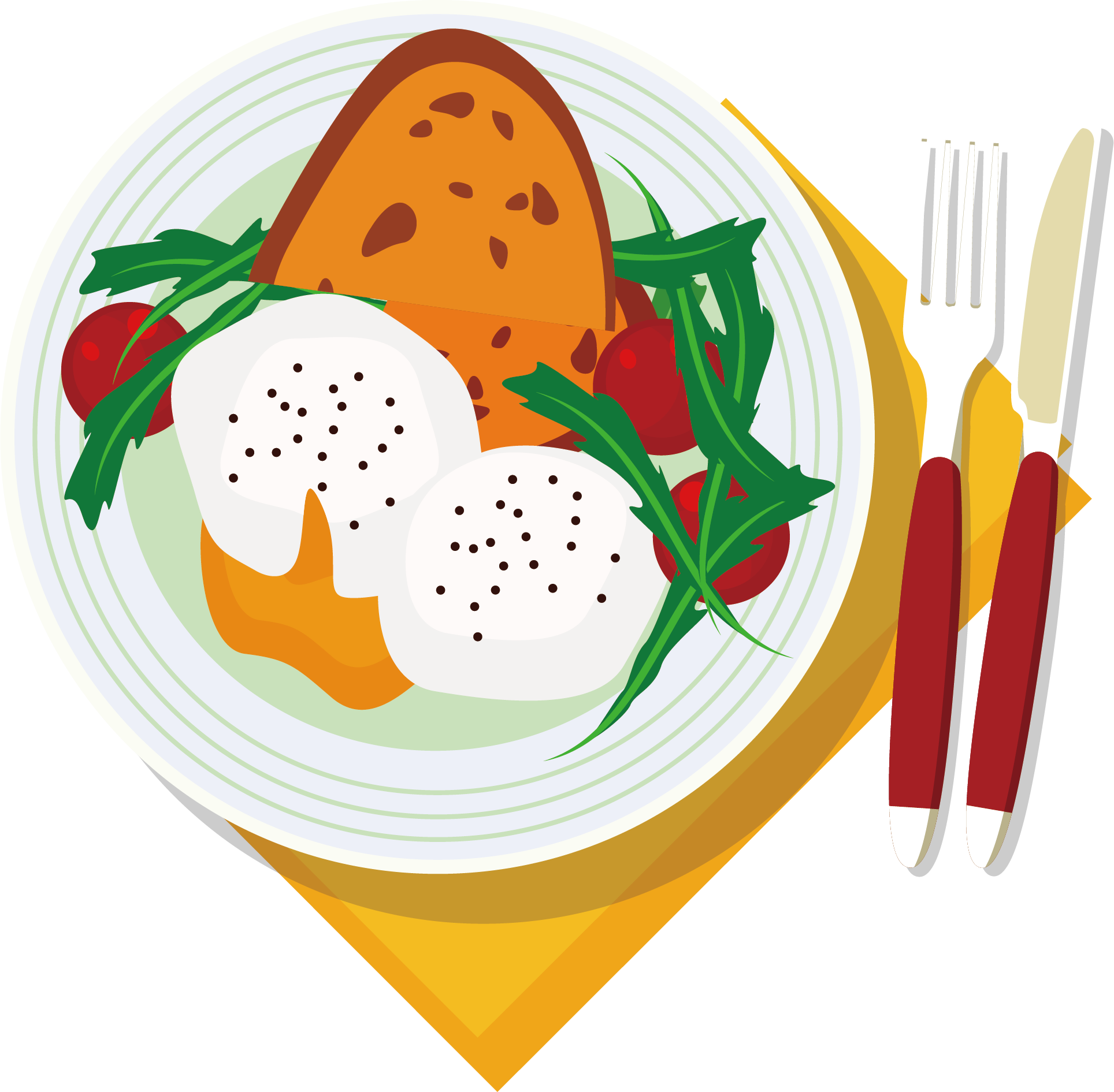 Breakfast Photography Salad - Decorated Salad Vector Png (1928x1891)