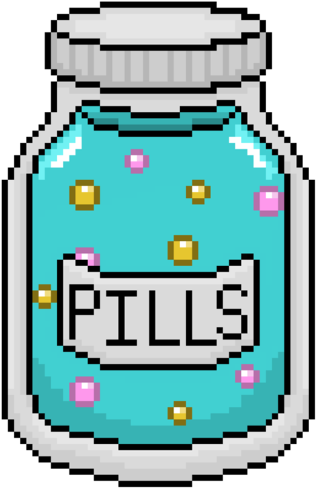 Pixel Bubble Pills By Nightbreeze123 - Caras Severin (894x894)