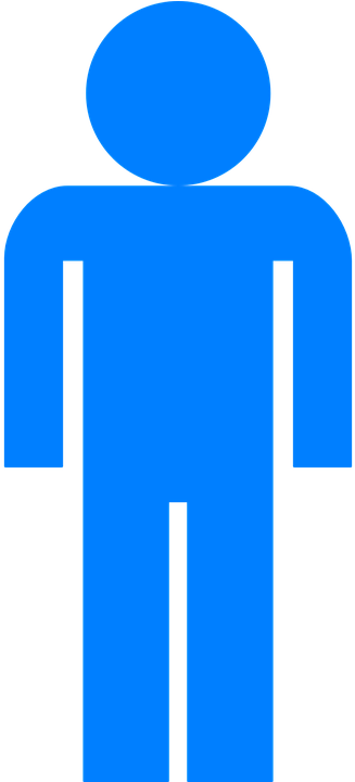 Stick People Graphics 3, Buy Clip Art - Boy Bathroom Sign Blue (360x720)