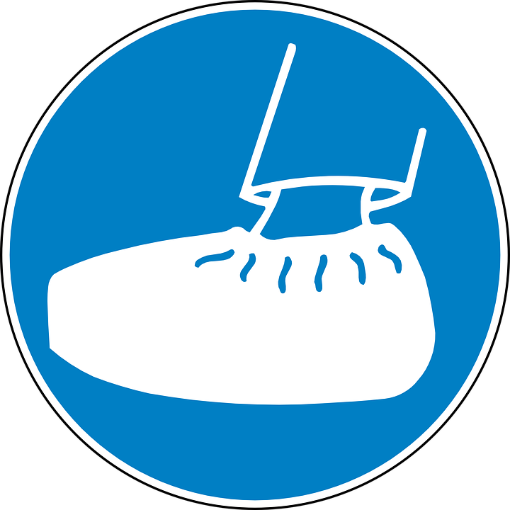 Clean City Cliparts 4, Buy Clip Art - Wear Shoe Cover Sign (720x720)