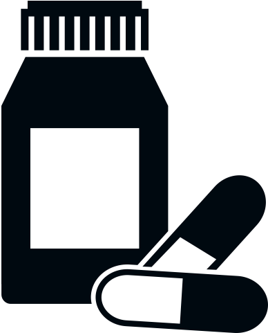 Test Bottle Png - Medications Clipart Black And White (512x512)