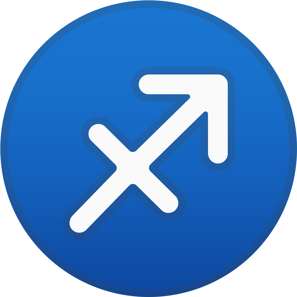 Sagittarius Icon - X Icon Png Blue (1024x1024)