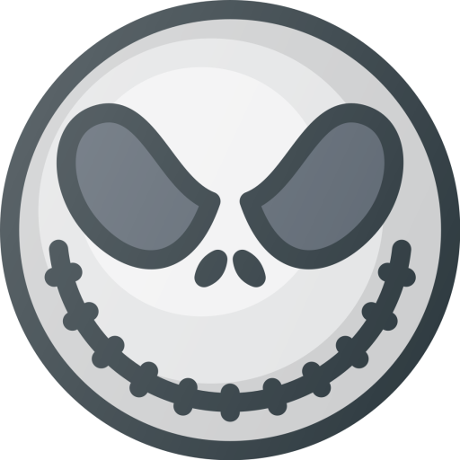 Jack, Skellington, Halloween, Head, Mask Icon - Jack Skellington Emoji (512x512)