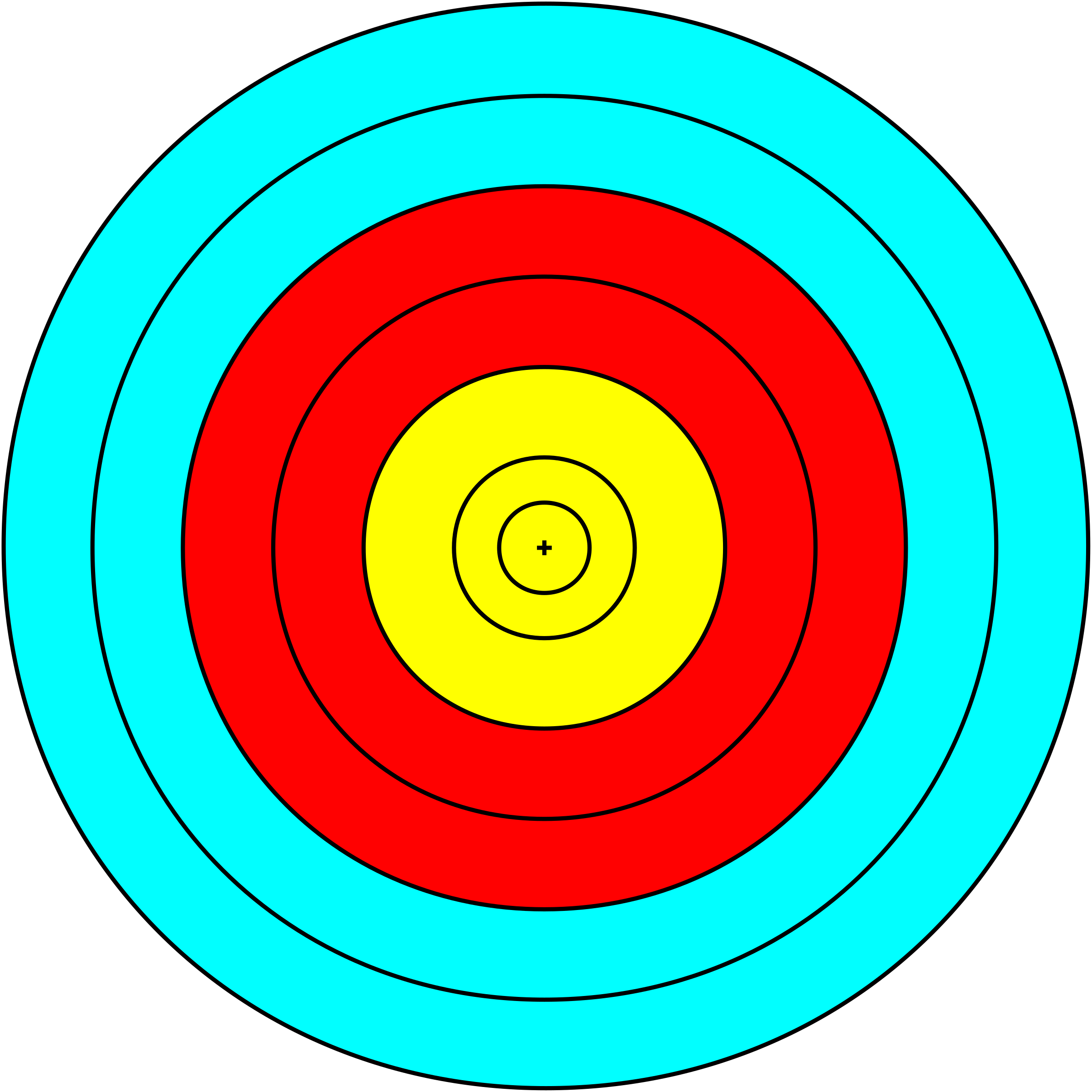 Fita Reducida Al 5 - Archery Target Clip Art (2400x2400)
