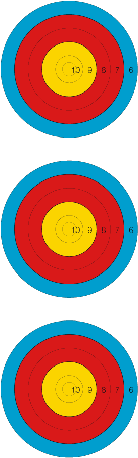 Archery At The Olympic Games - Indoor Archery Target (350x982)