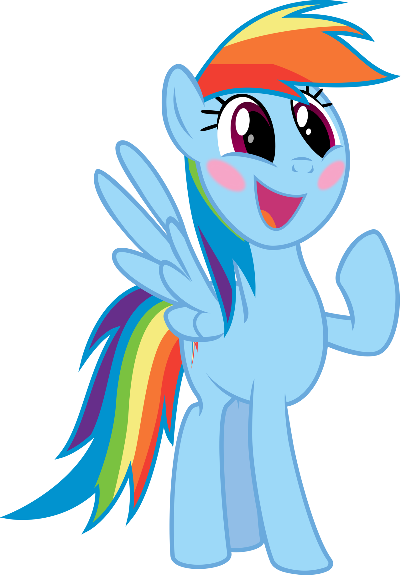 Rainbow Dash - Mlp Rainbow Dash Blushing Vector (1280x1834)
