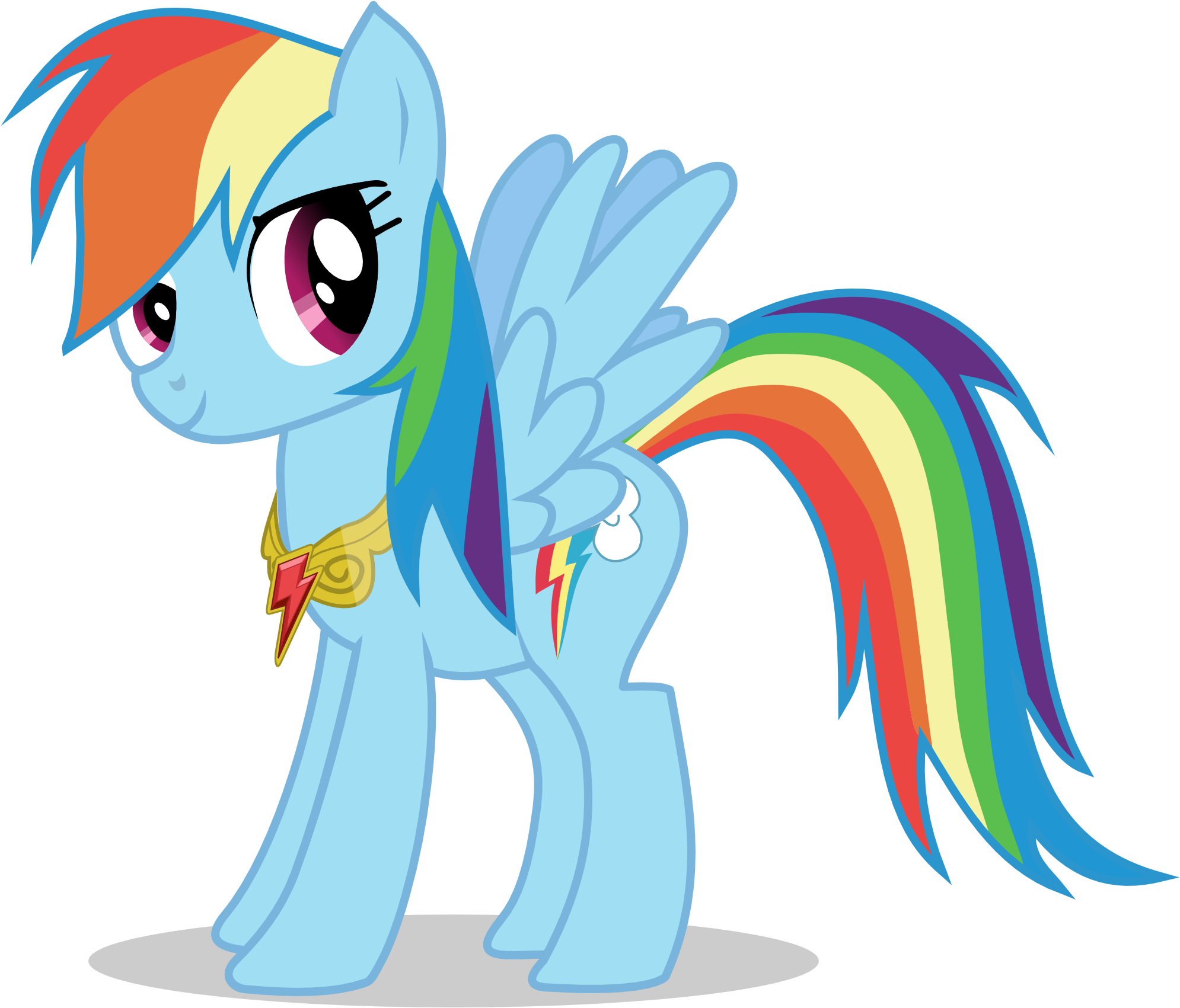 Rainbow Dash With Loyalty Necklace By 90sigma - Rainbow Dash Element Of Harmony (2000x2000)