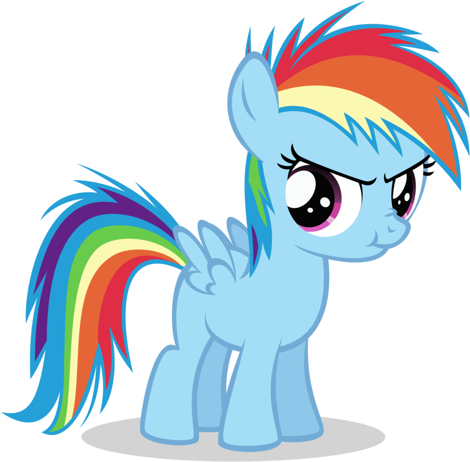 My Little Pony Friendship Is Magic Rainbow Dash Filly - Mlp Rainbow Dash Vector Filly (1039x1024)