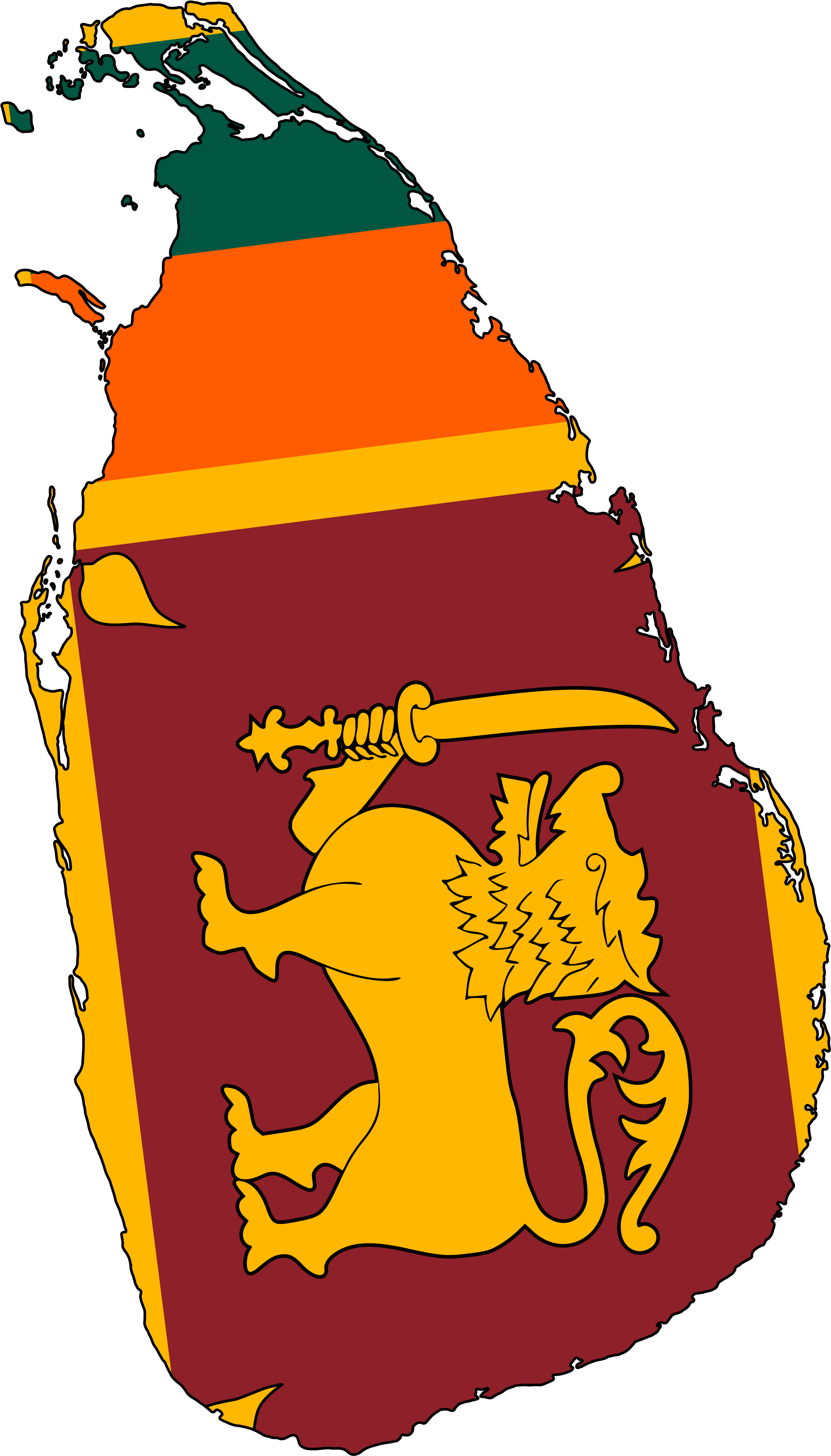 File - Sri Lanka Flag On Country (3116x5278)