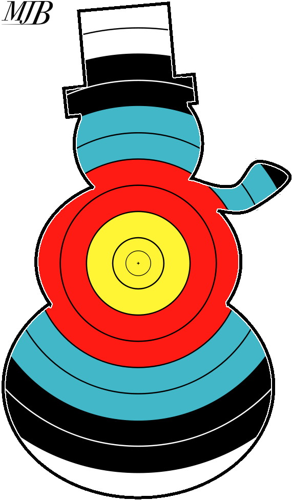 Png File - Wide Compatibility - Christmas Themed Shooting Targets (570x978)