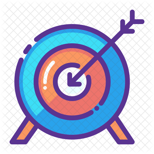 Archery Icon - Bullseye Black And White Clipart (512x512)