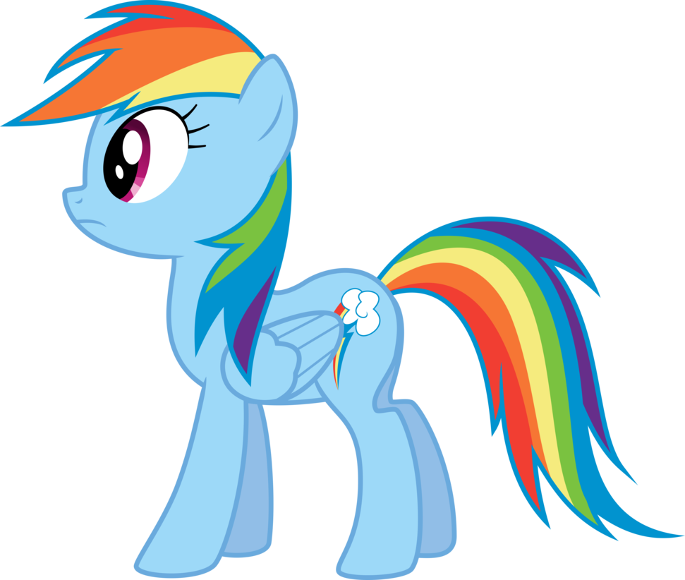 Rainbow Dash Standing By Emedina13 On Deviantart - Rainbow Dash Render (971x822)
