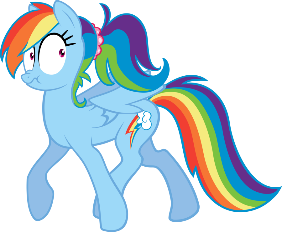 Ponytail By Blmn564 - Rainbow Dash With A Ponytail (1242x1024)
