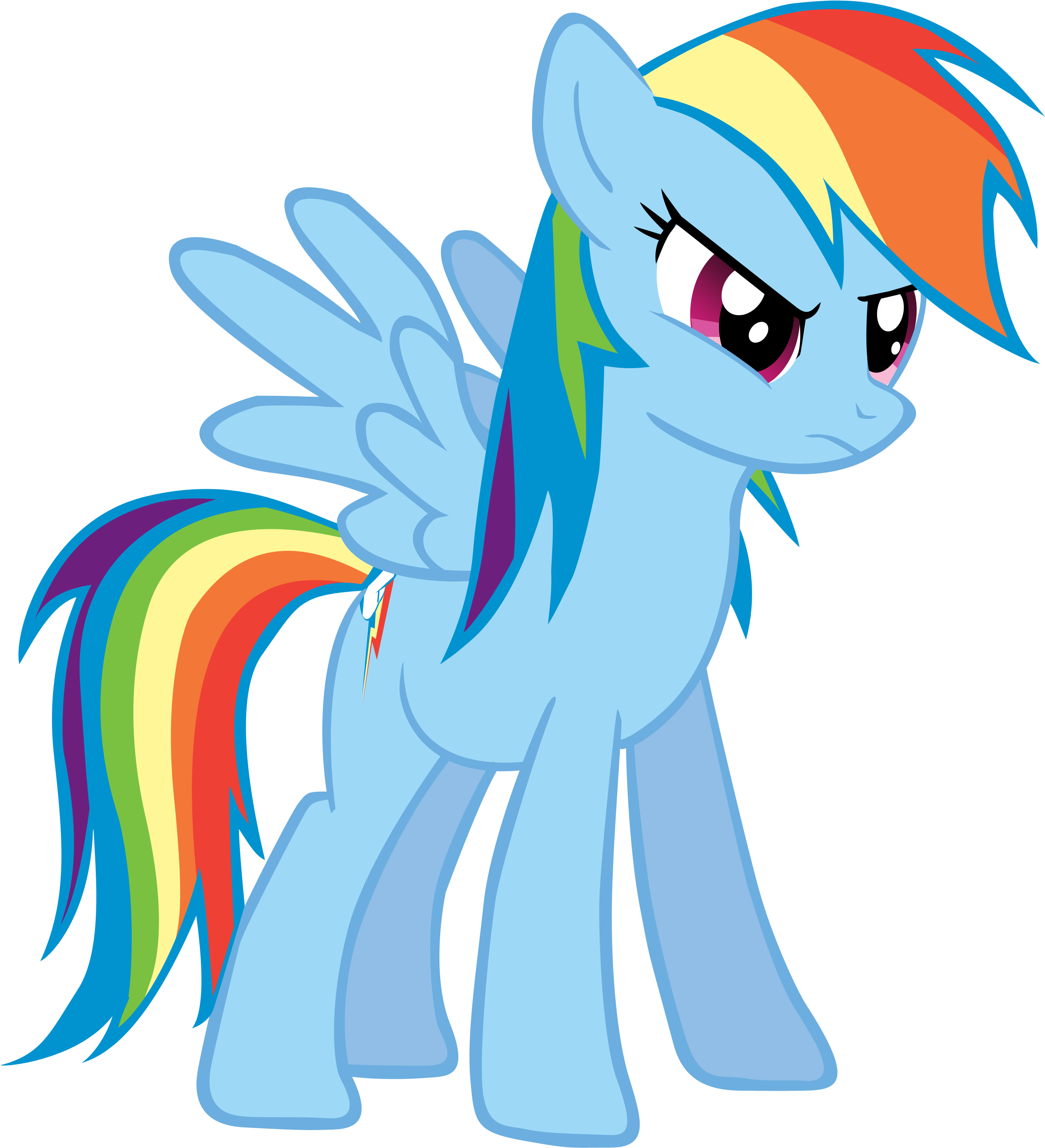 My Little Vector- Rainbow Dash By Rudahn - My Little Pony Rainbow Dash Excited (3000x3263)