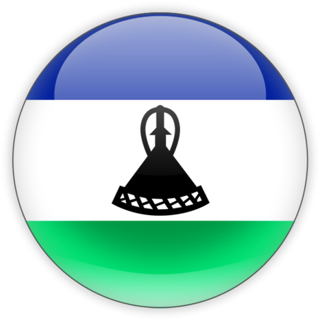Illustration Of Flag Of Lesotho - Lesotho Flag Round (640x480)