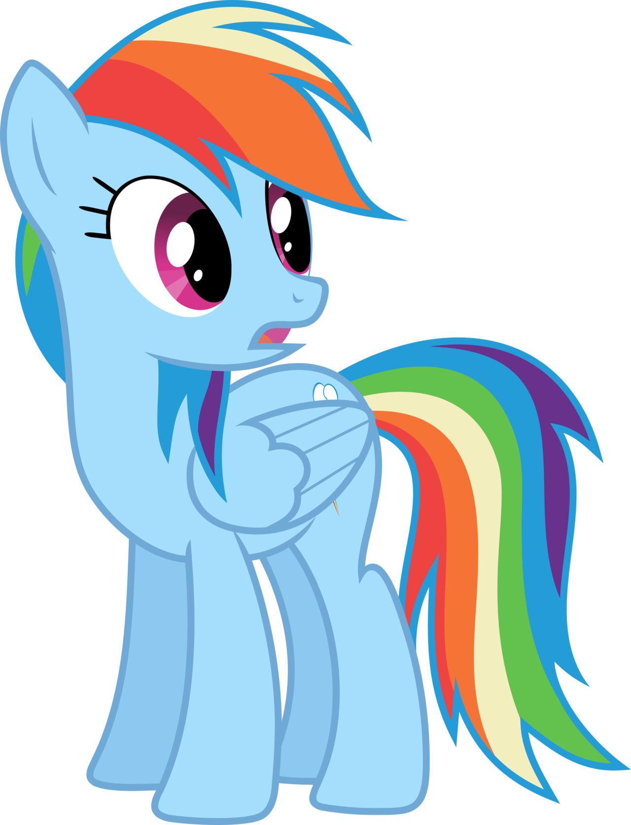 Surprised By Hawk9mm On Deviantart - Mlp Rainbow Dash Surprise (1280x1673)