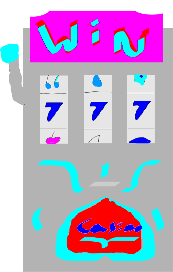 Vector Clip Art - Slot Machine (600x942)
