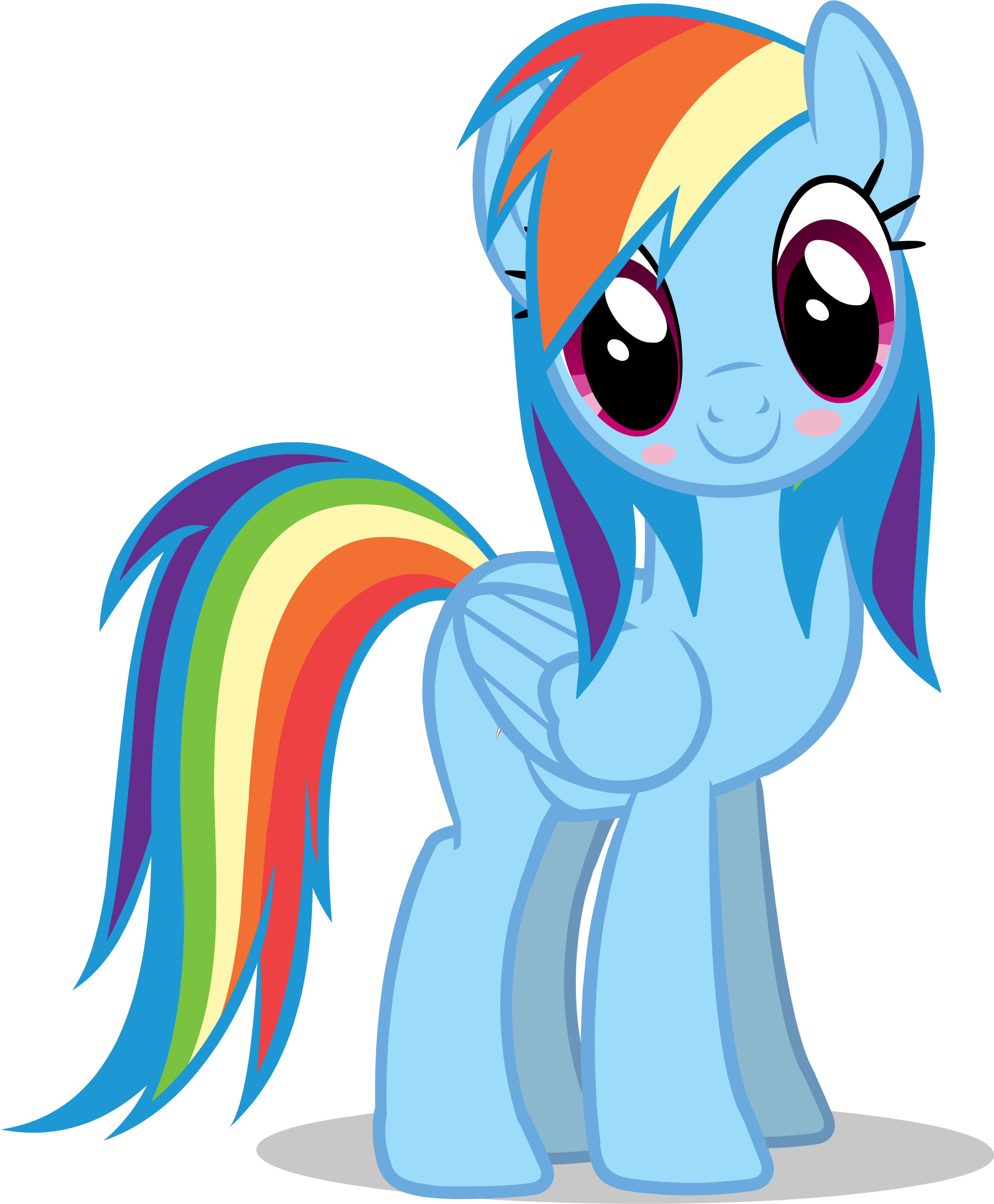 Rainbow Dash Blushing - Rainbow Dash Blushing (2521x3028)