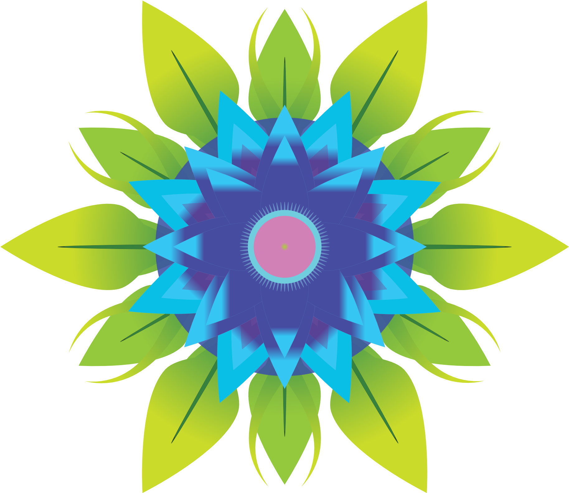 Abstract Flower 6 1969px 451 - Transparent Vector Flower Png (1969x1969)