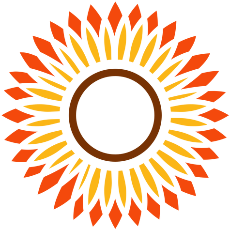 Flat Sunflower Head Vector Graphic Transparent Png - Ap Kapu Corporation (512x512)