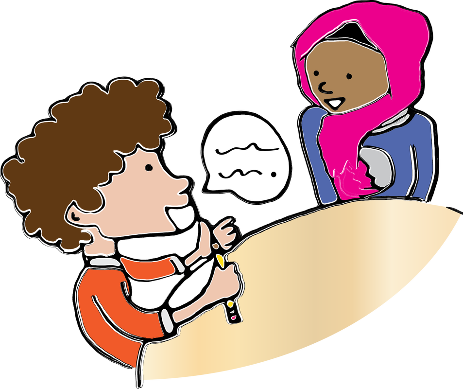 Student A Shares With Student B - Cartoon (953x800)