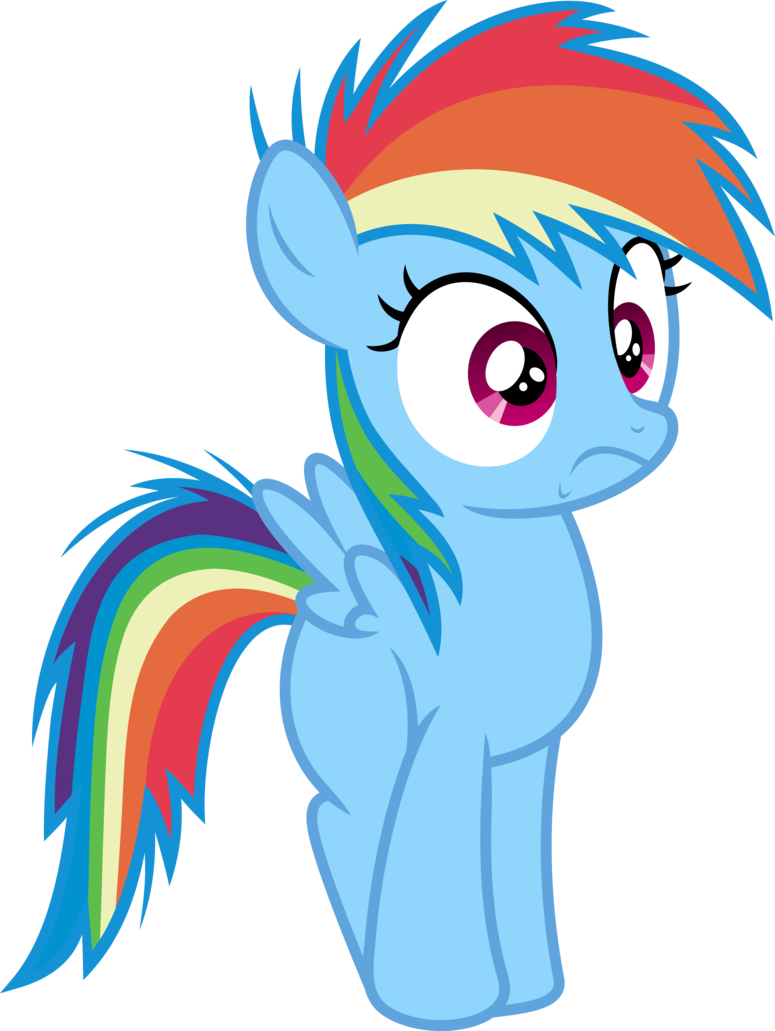 Mlp Fim Filly Rainbow Dash Vector By Luckreza8 - My Little Pony Filly Rainbow Dash (775x1031)
