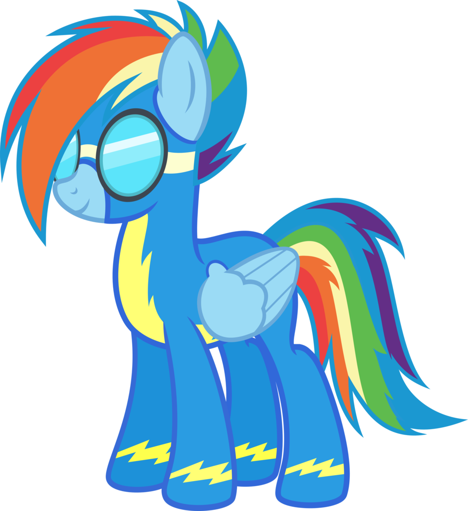 Alternate Gender Counterpart, Alternate Hairstyle, - Mlp Rainbow Dash Wonderbolt (938x1024)