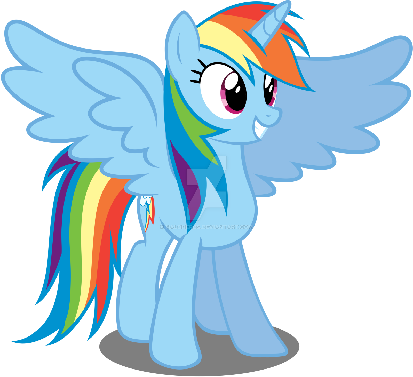 Friendship - Rainbow Dash As A Alicorn (1600x1461)