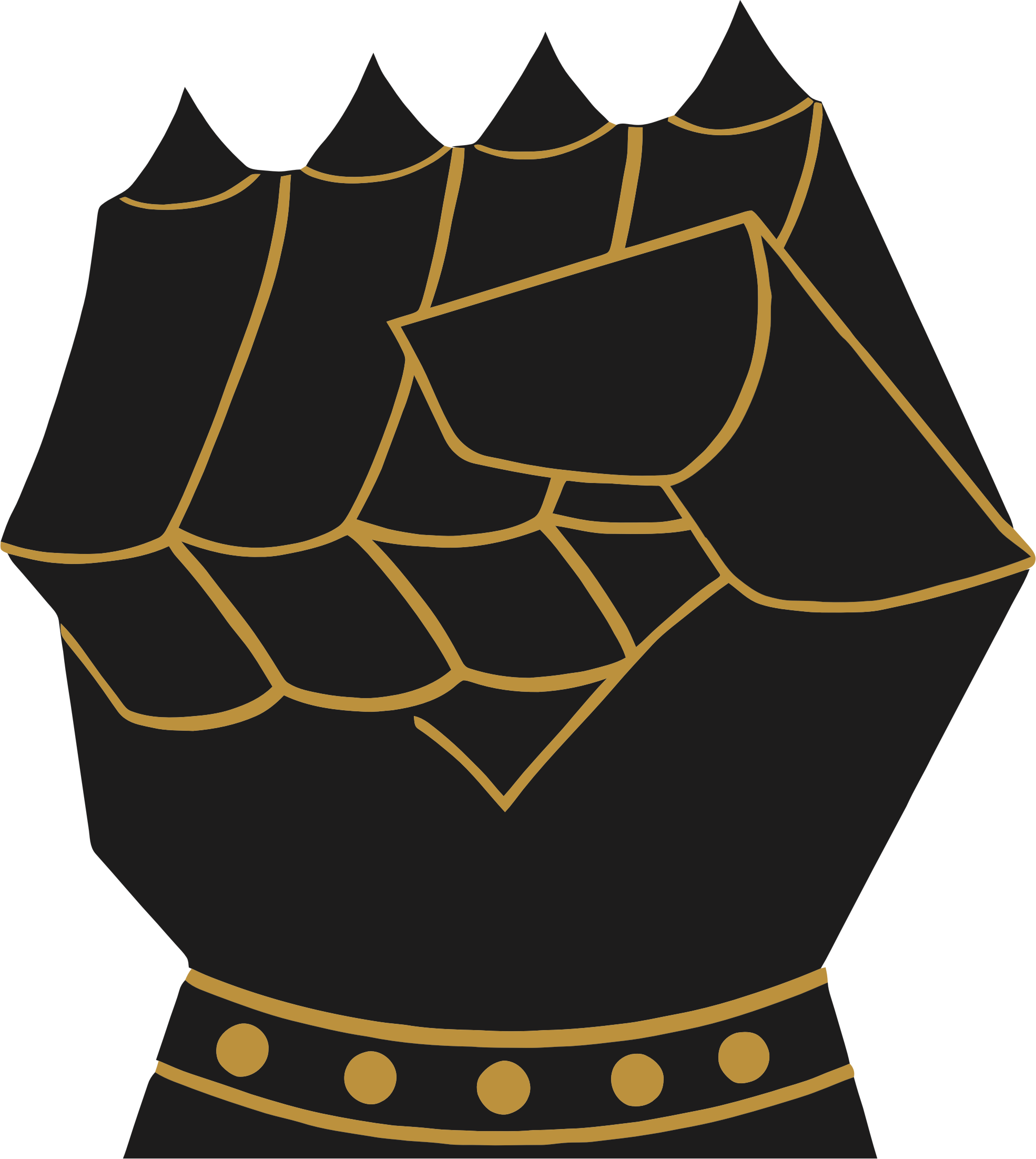 Fist Clipart Big - Gauntlet Fist (1970x2203)