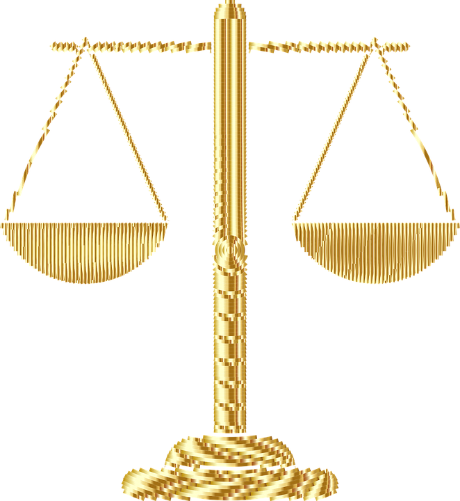 Scales Of Justice 16, Buy Clip Art - Gold Scales Png (662x720)