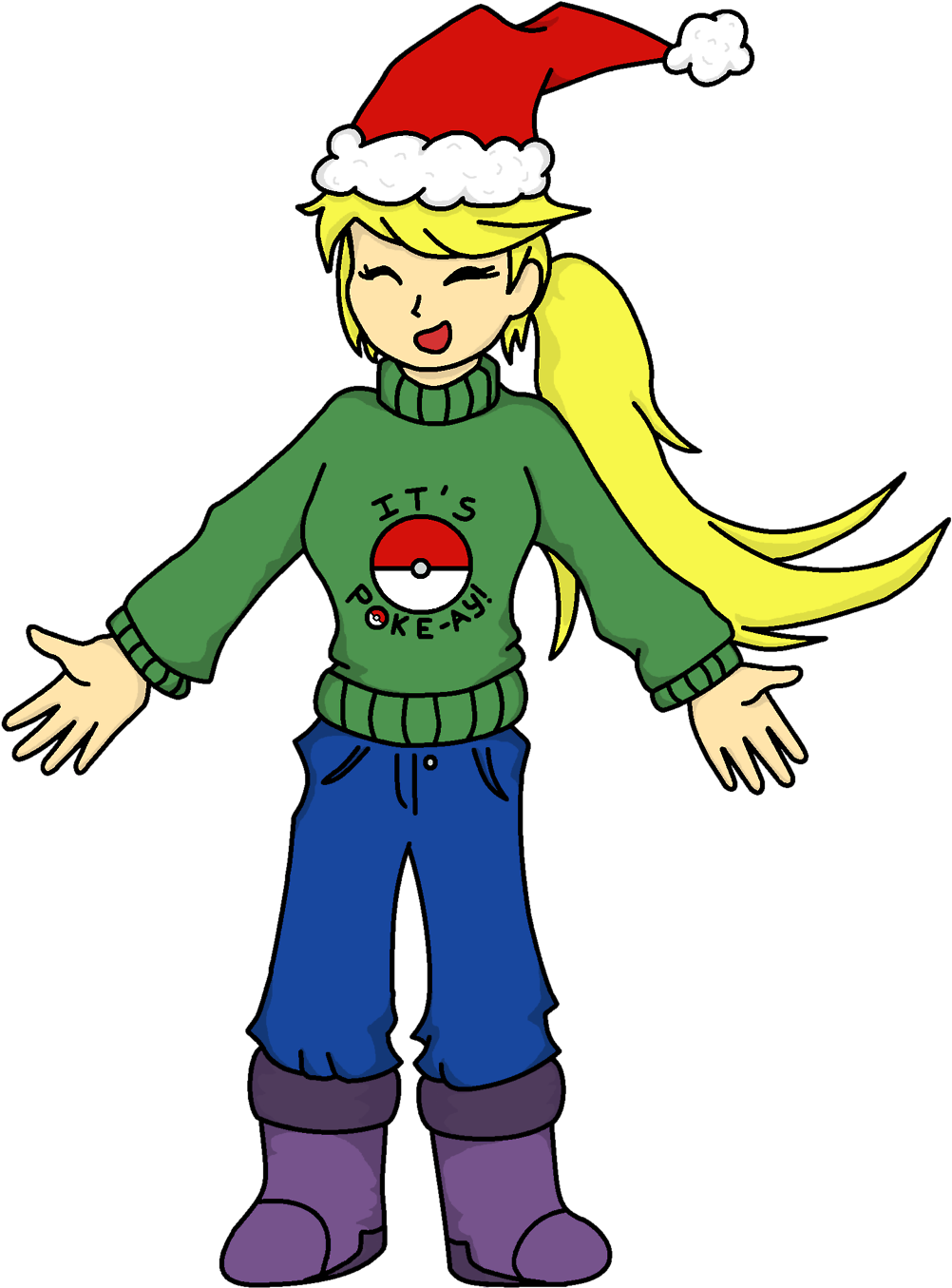 @its Eeveechu Thank You For Being Alive And Happy Holidays - Cartoon (1280x1536)
