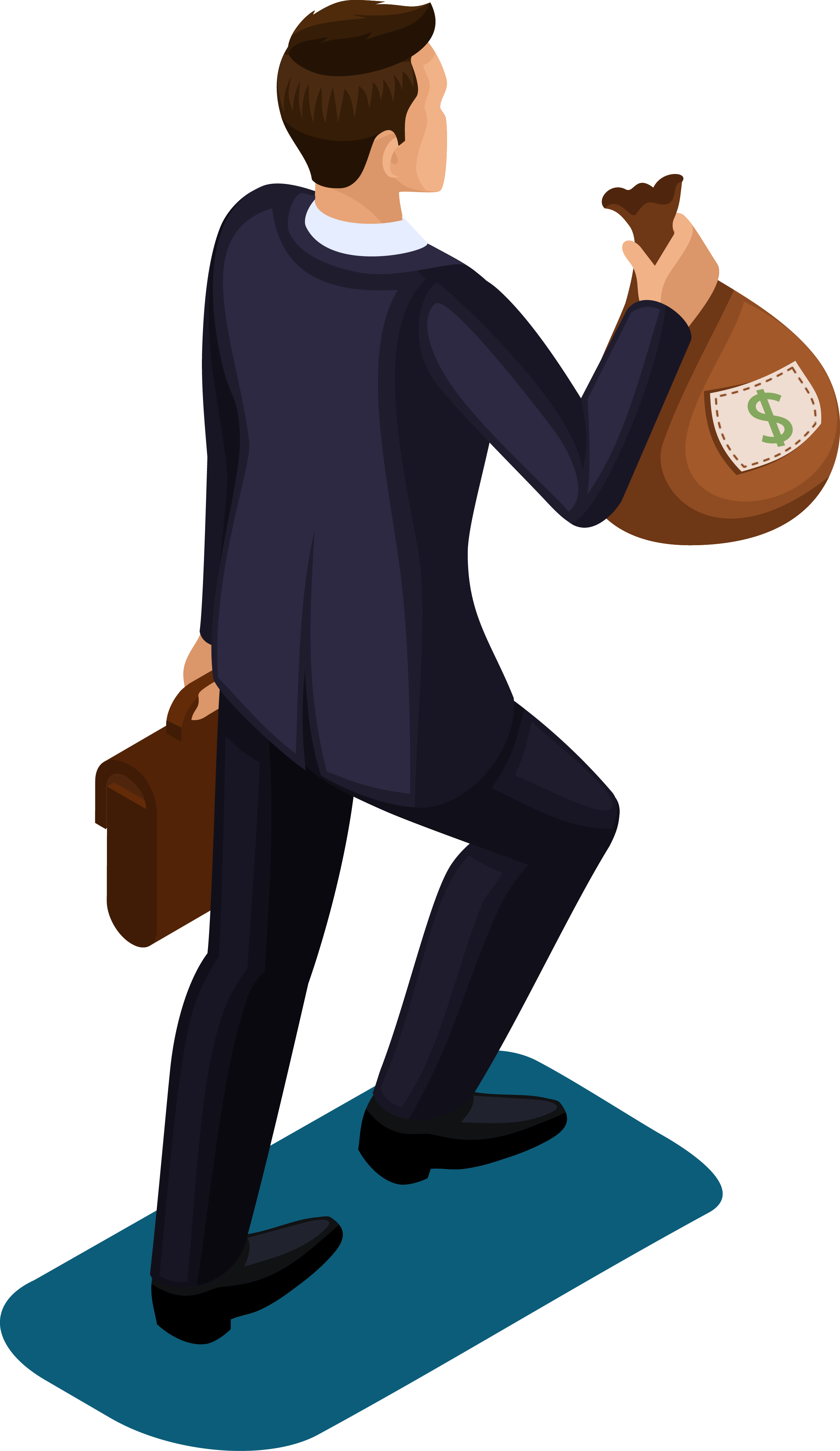 Cartoon Money Clip Art - Bag (2467x4261)