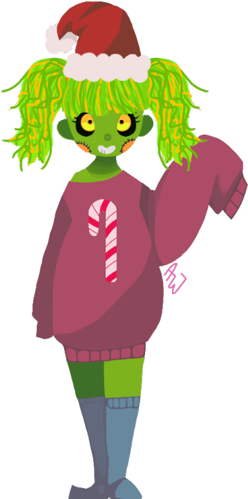 This Is My Secret Santa Gift For Robokey ~ I Hope You - Cartoon (450x750)