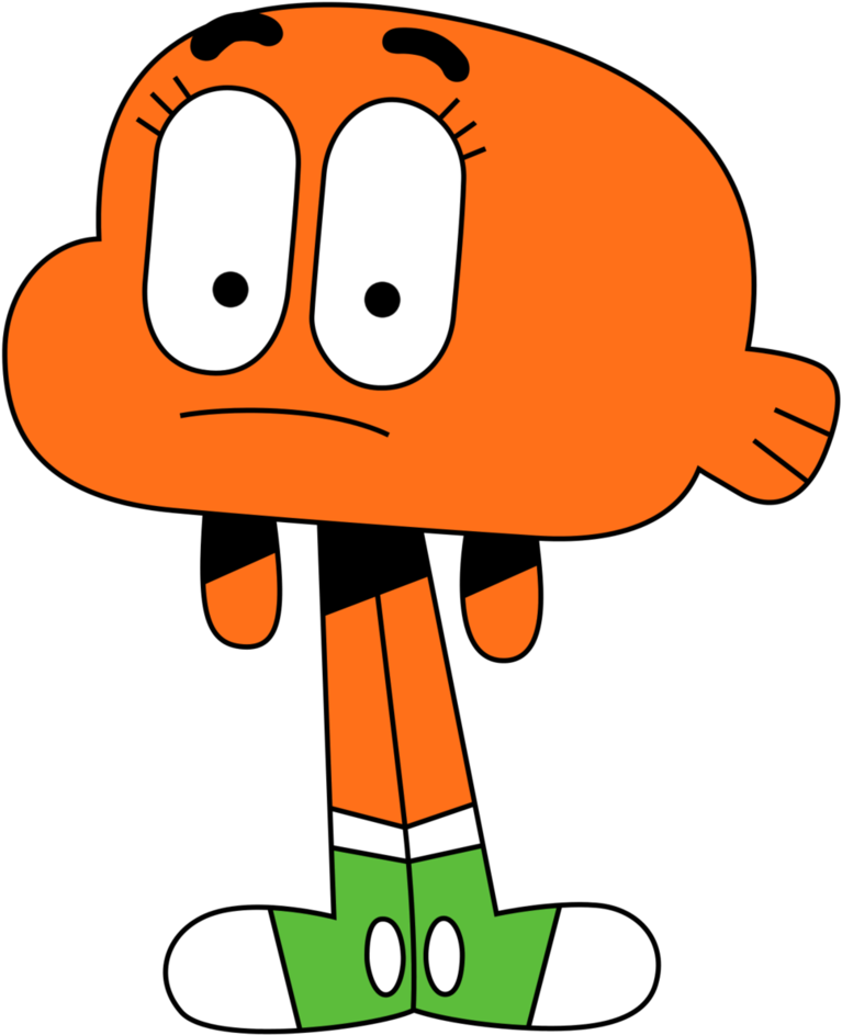 Spongebob Fish Characters For Kids - Darwin Amazing World Of Gumball (812x983)