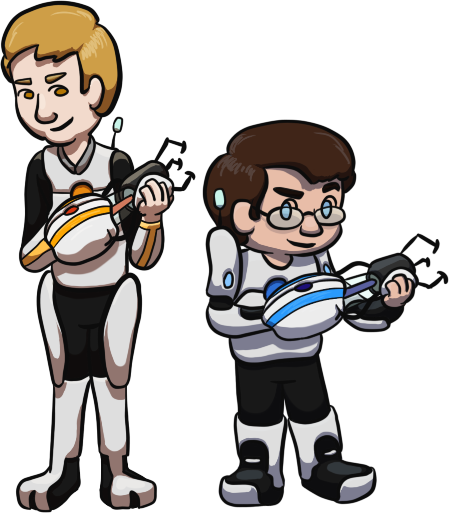 Cartoon Version Of Nockscitney And Lb, Based On Their - Cartoon (449x513)