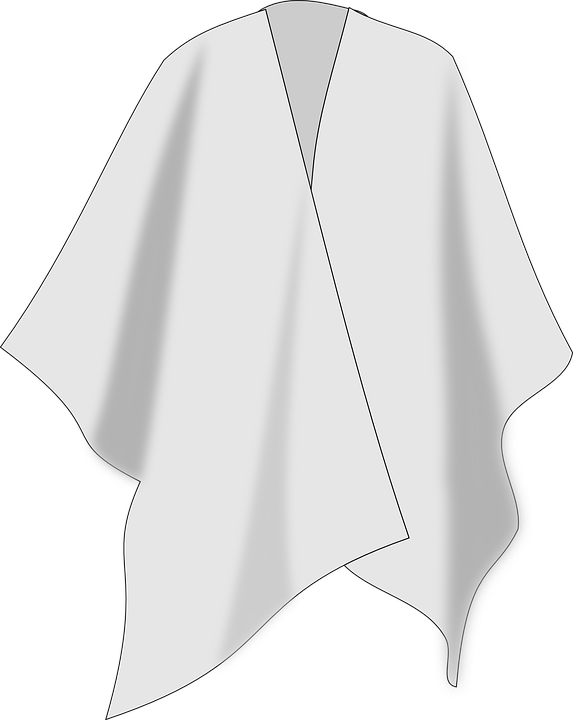 White Dress Clipart Cape - Ruana Colombiana (573x720)
