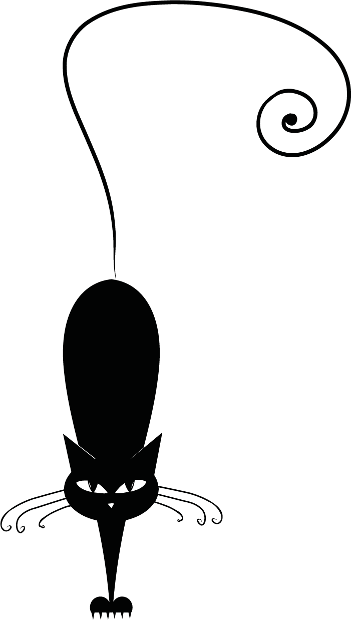 Gatti Stilizzati - Google Zoeken - Black Cat Silhouette (701x1238)