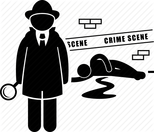 Crime Scene Chalk Outline - Investigator Icon (512x438)