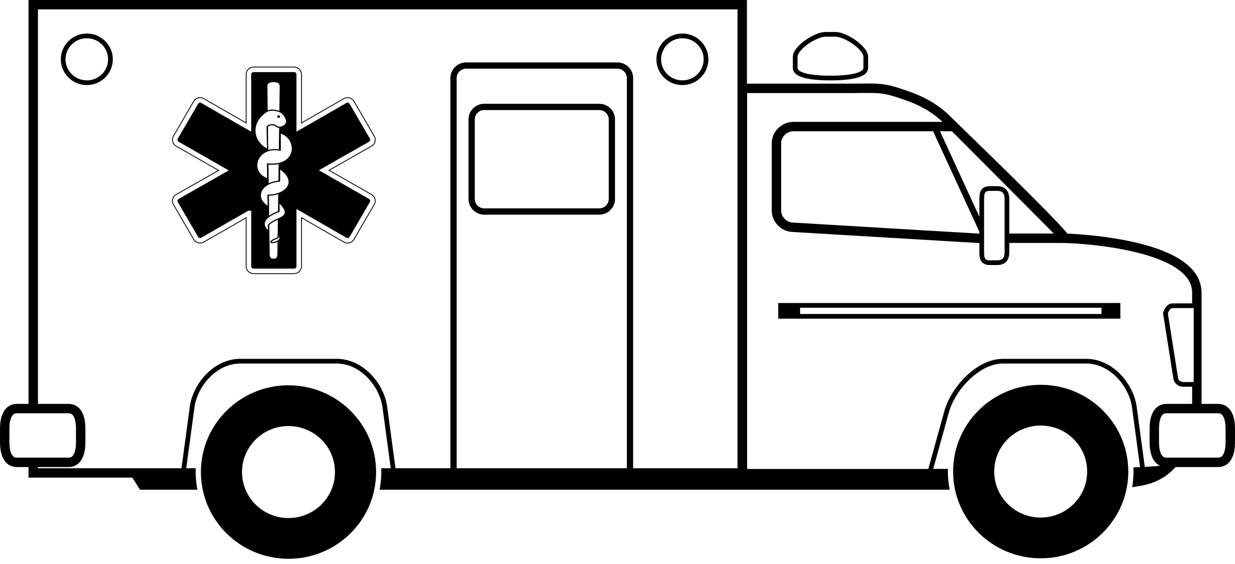 Big Image - Clipart Ambulance (2400x1096)