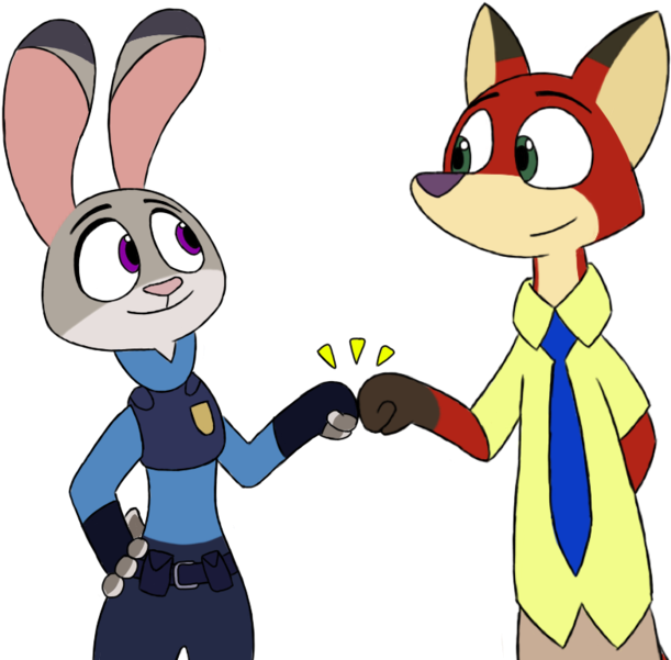 Nick And Judy - Cartoon (800x600)