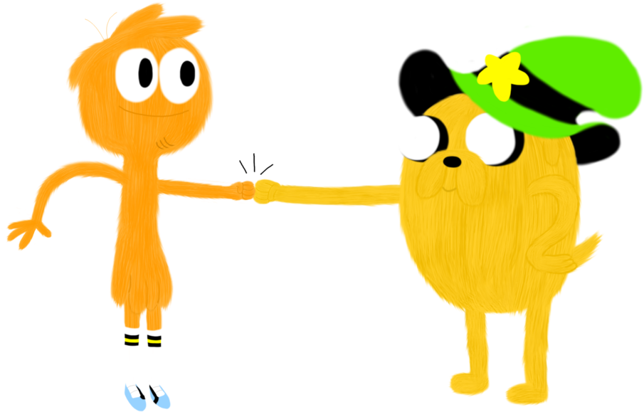 Fist Bump By Aquaseashells - Cartoon (1024x599)