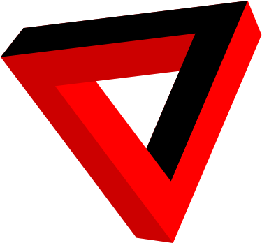 Red Triangle Clip Art - Red Triangle Logo Png (600x347)