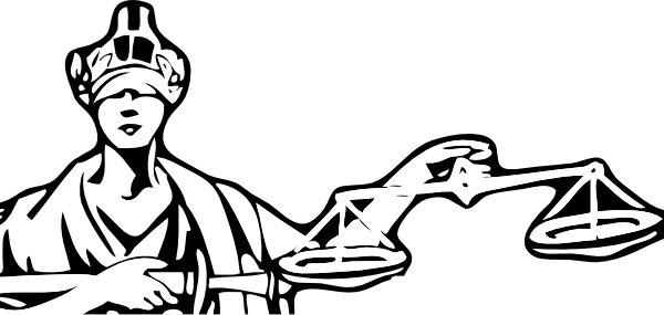 Free Lady Justice Clipart - Blind Justice Vector (600x285)