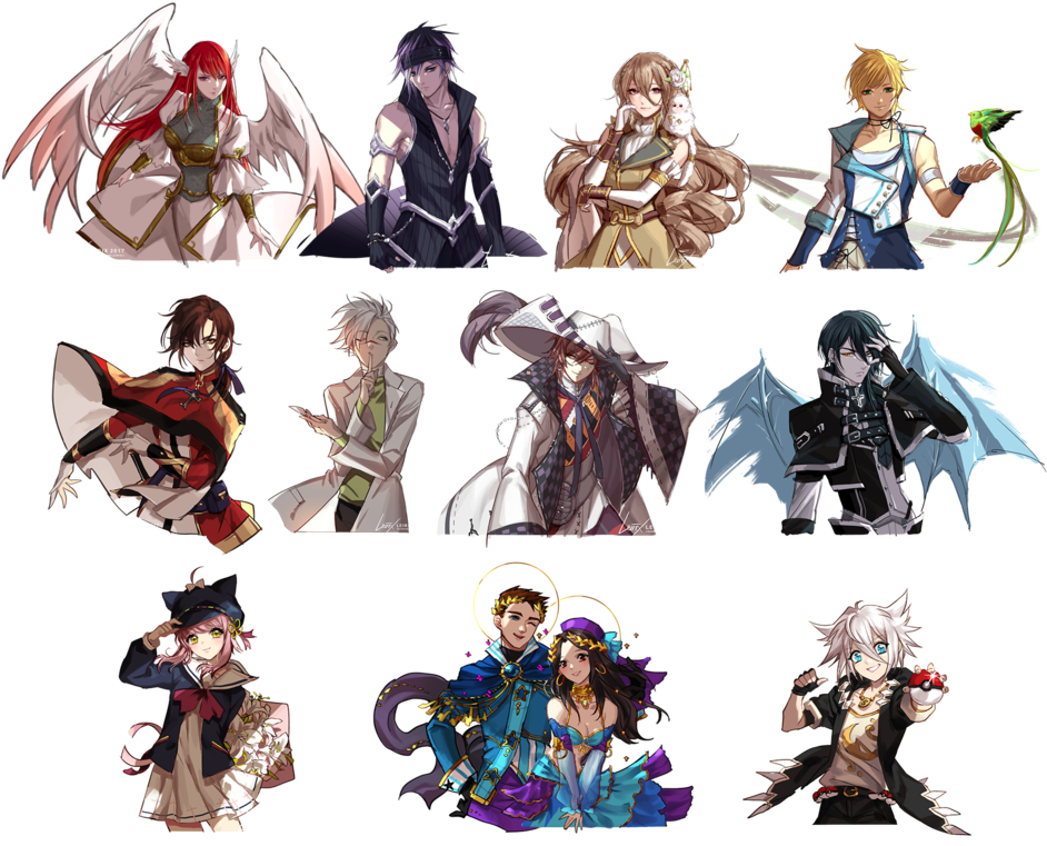 Speed Painting Commission Batch3 By Leirix - Drawing (962x831)