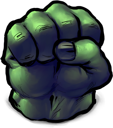 Comics Hulk Fist Icon - Desenho Mão Do Hulk (512x512)