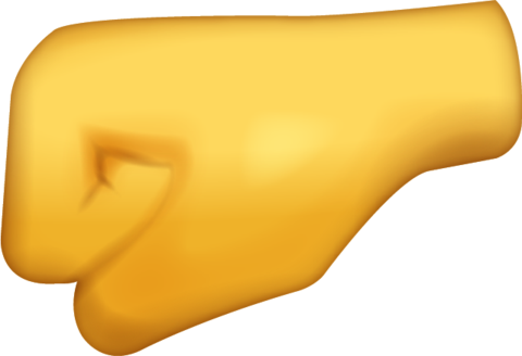 Left Facing Fist Iphone Emoji Jpg - Emoji Fist (480x328)