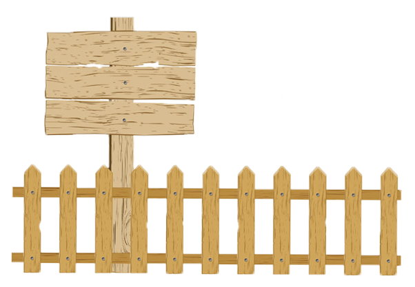 Criação Blog Png Free Placa Na Cerca - Cartoon Fence Png (612x416)