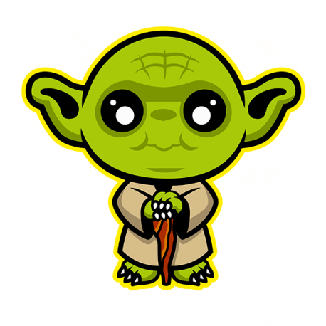 Camiseta Cute Yoda En Kmikze - Cute Yoda Clip Art (458x458)